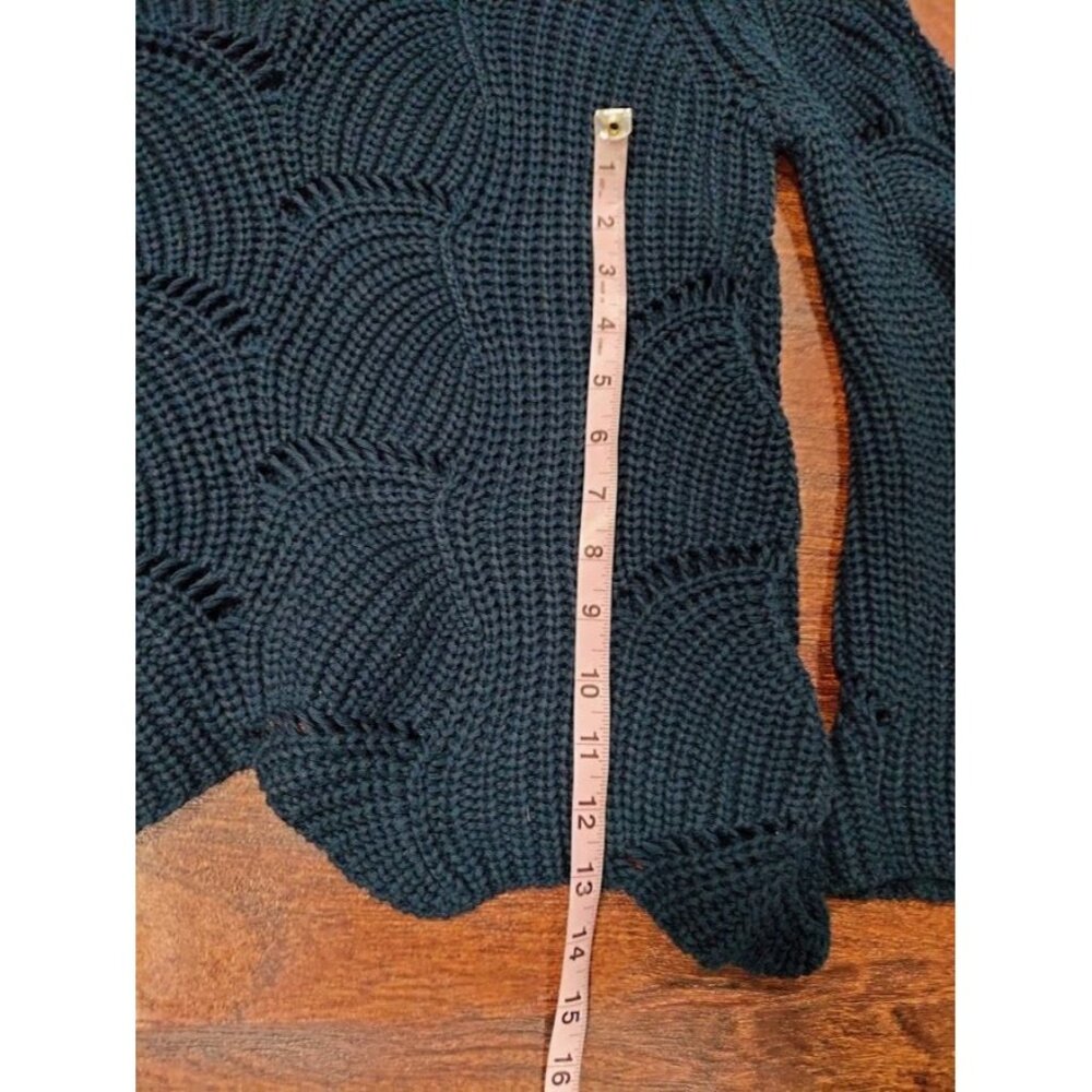 NWT 525 America Long Sleeve Mock Neck Knit Sweater Blue Women's Size Medium - Picture 5 of 7